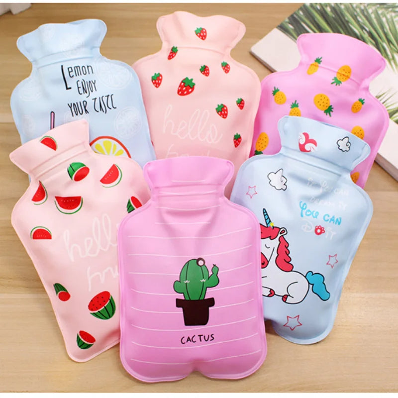 Mini Cute Hot Water Bottle Bag for Toddlers - Shoulder & Hand Warmer, Instant Heat Pack for Warm Belly, Winter Heating Pad