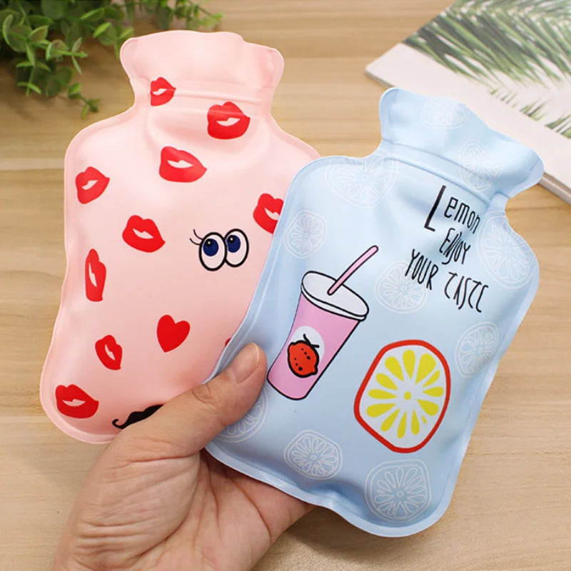 Mini Cute Hot Water Bottle Bag for Toddlers - Shoulder & Hand Warmer, Instant Heat Pack for Warm Belly, Winter Heating Pad