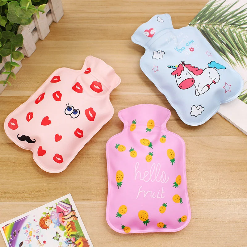 Mini Cute Hot Water Bottle Bag for Toddlers - Shoulder & Hand Warmer, Instant Heat Pack for Warm Belly, Winter Heating Pad