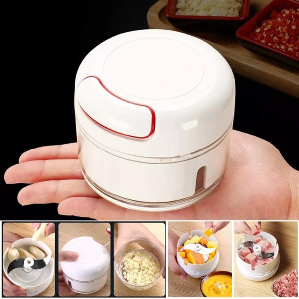 Mini Powerful Meat/Vegetable Grinder Hand-power Food Chopper (Random Colours)(