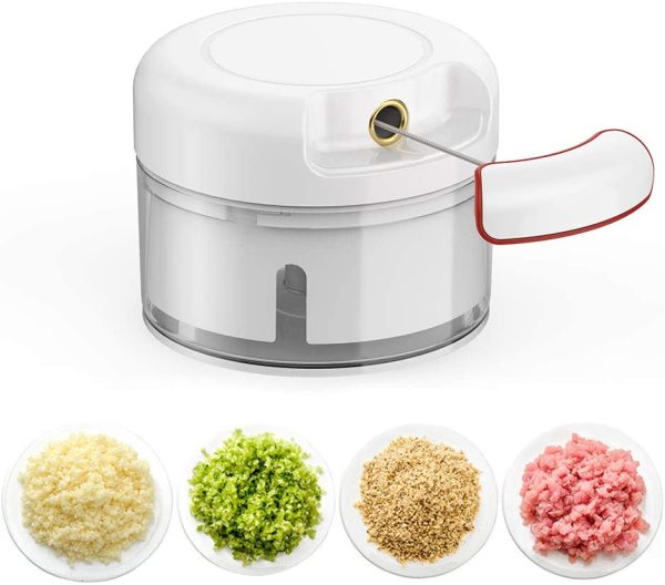 Mini Powerful Meat/Vegetable Grinder Hand-power Food Chopper (Random Colours)(